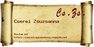 Cserei Zsuzsanna névjegykártya