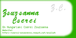 zsuzsanna cserei business card